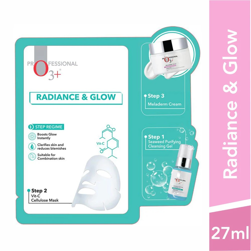 O3+ Instant Home Facial Radiance & Glow Facial Kit for Blemish Control & Instant Glow Ideal for Normal to Oily Skin (1x 27 ML)