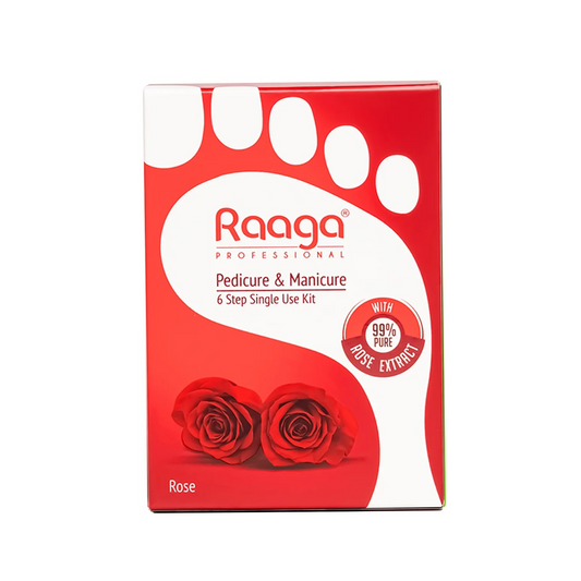 RAAGA Manicure Pedicure Kit for Soft & Relaxed Hands & Feet - Rose, 63gm Regular