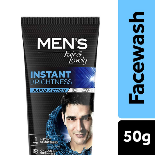 Fair & Lovely Glow & Handsome Instant Brightness Rapid Action Facewash 50G