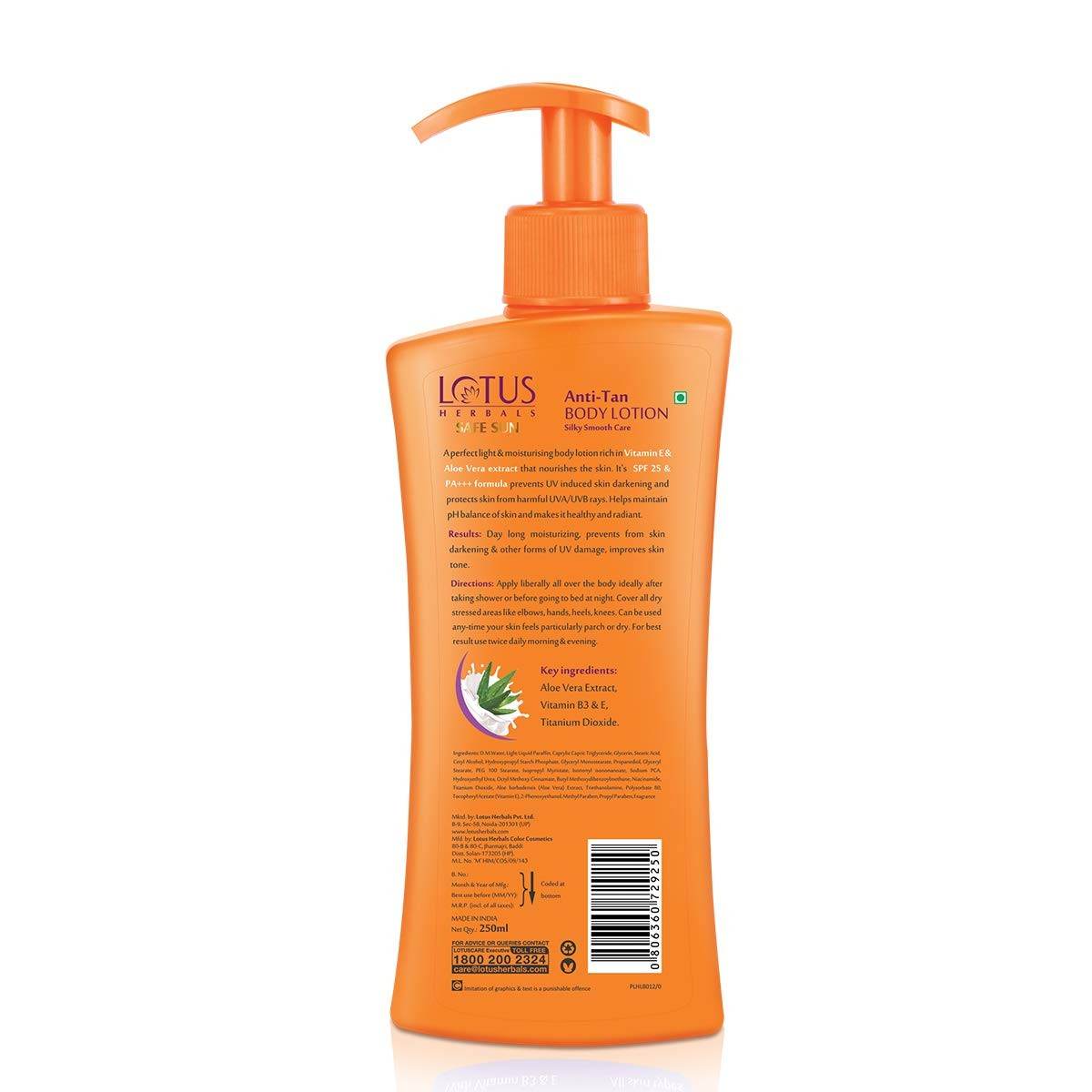 Lotus Safe Sun Anti-Tan Body lotion SPF-25 250ml