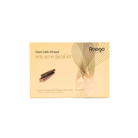 Raaga Professional Anti-Acne Stemcell Facial Kit with Green Tea, Cinnamon, Liquorice and Neem Extracts, for Glowing and Radiant Skin