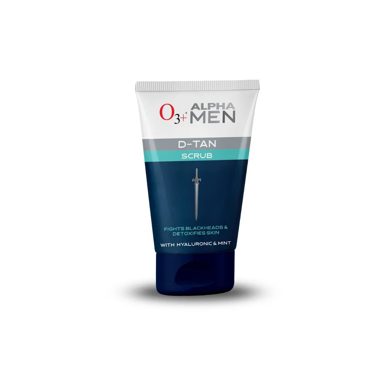 O3+ ALPHA MEN Acno D-TAN Scrub With Hyaluronic & Mint - Detan Scrub for TAN removal | Fights Blackheads & Detoxifies Skin 50ml