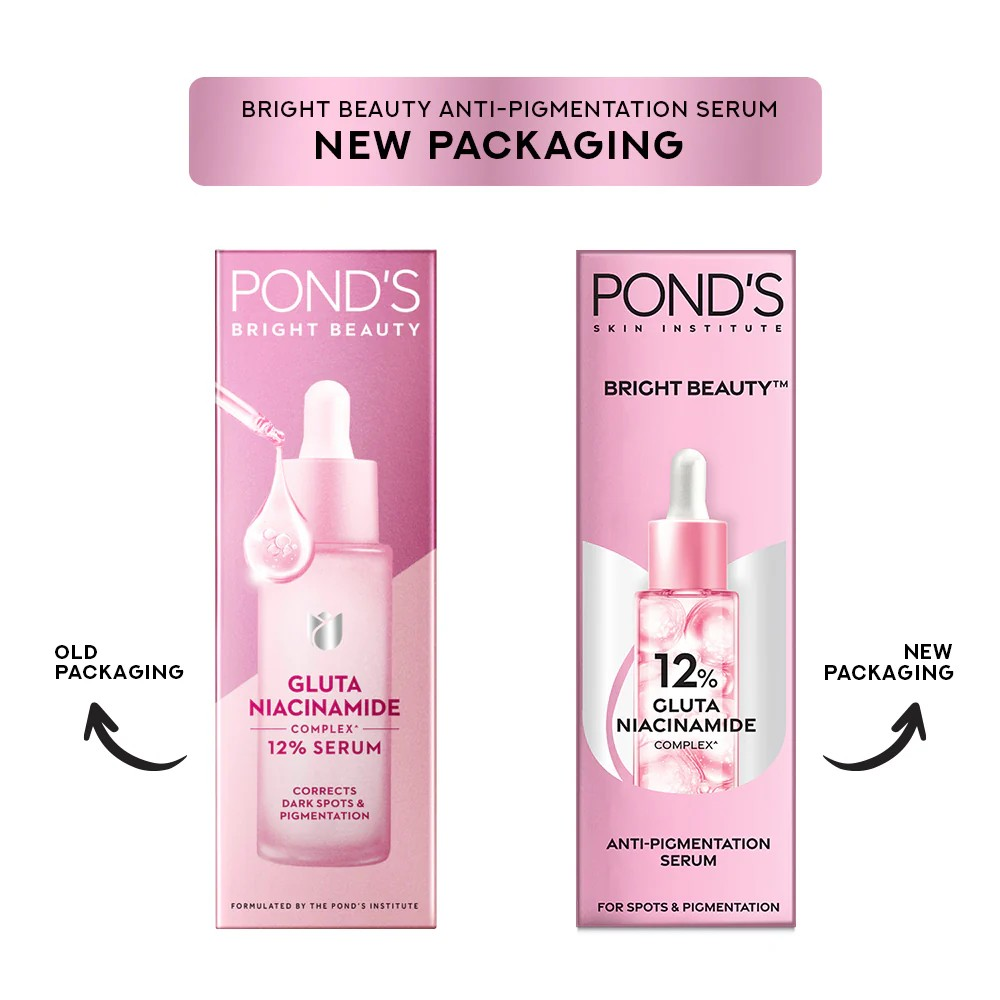 Pond’s Bright Beauty Anti-Pigmentation Serum for Flawless Radiance, 12% Gluta-Niacinamide Complex, Reduces Pigmentation, 14ml