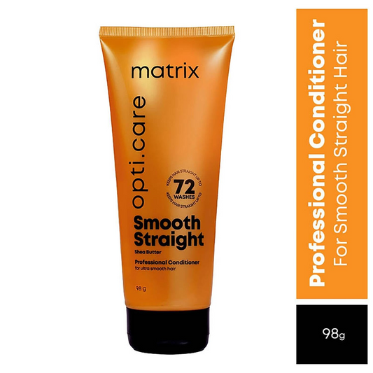 Matrix Opti.Care Professional Shampoo or Conditioner for Salon Smooth Straight Hair | Control Frizzy Hair for up to 4 Days | With Shea Butter | No Added Parabens