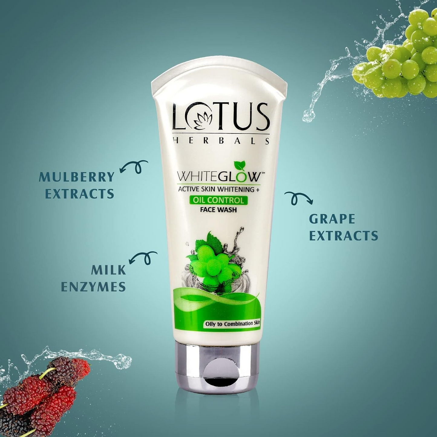 Lotus Herbals WHITEGLOW Skin Brightening + Oil Control Facewash Controls oil, keeps skin dirt-free & gives fresh glowing skin