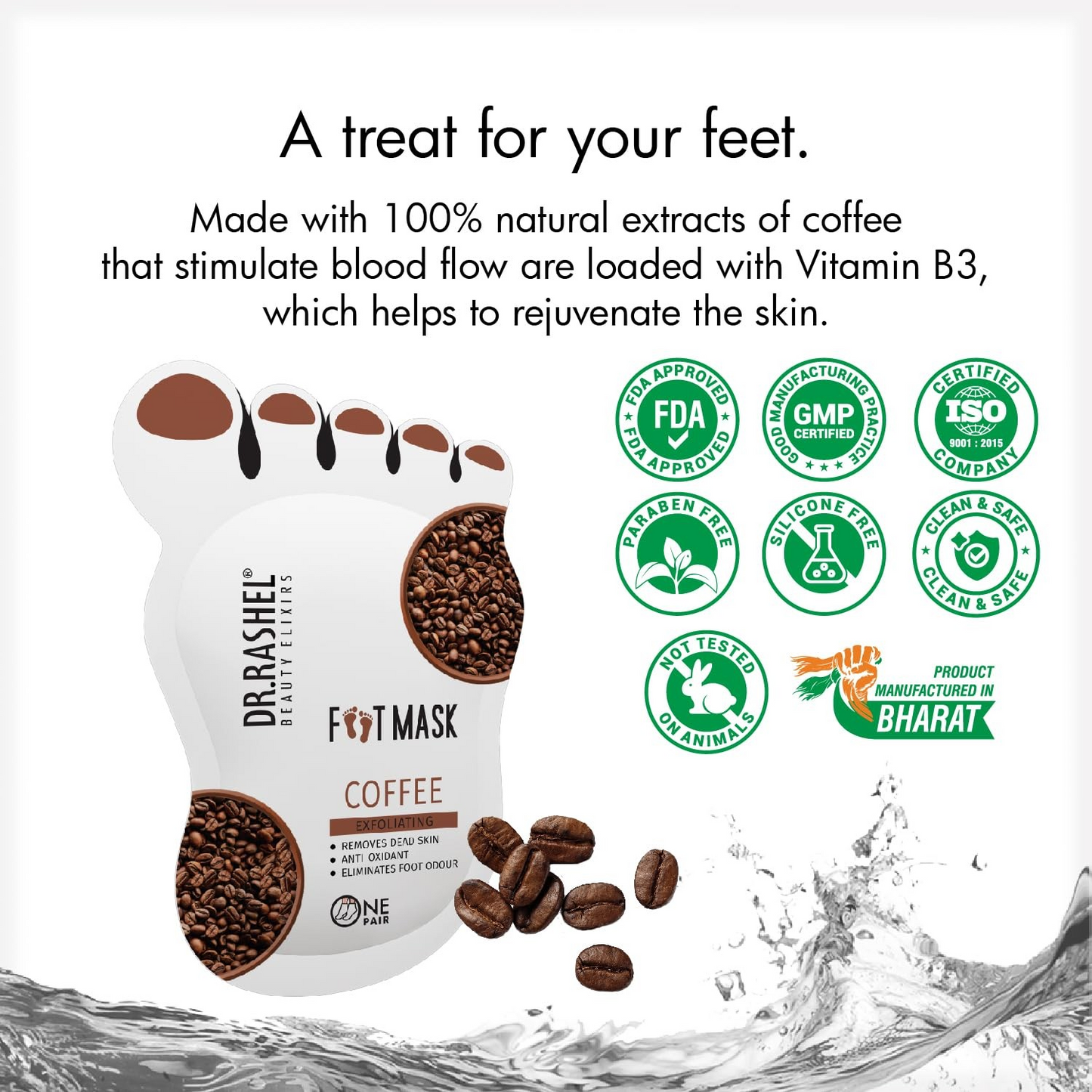 DR RASHEL FOOT MASK COFFEE