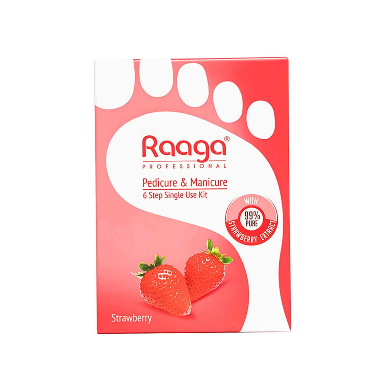 RAAGA Manicure Pedicure Kit for Soft & Relaxed Hands & Feet - Strawberry, 63gm Regular