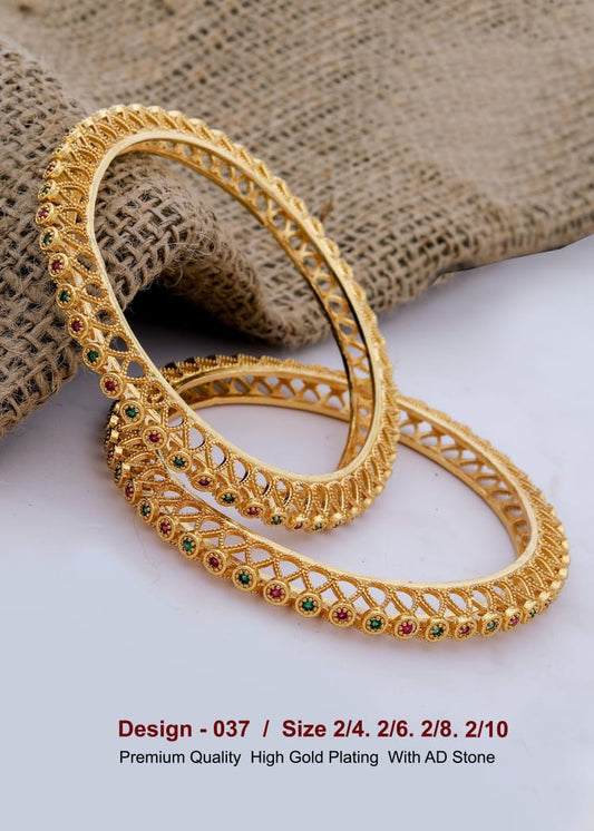 GOLD COVERING BANGLES 037