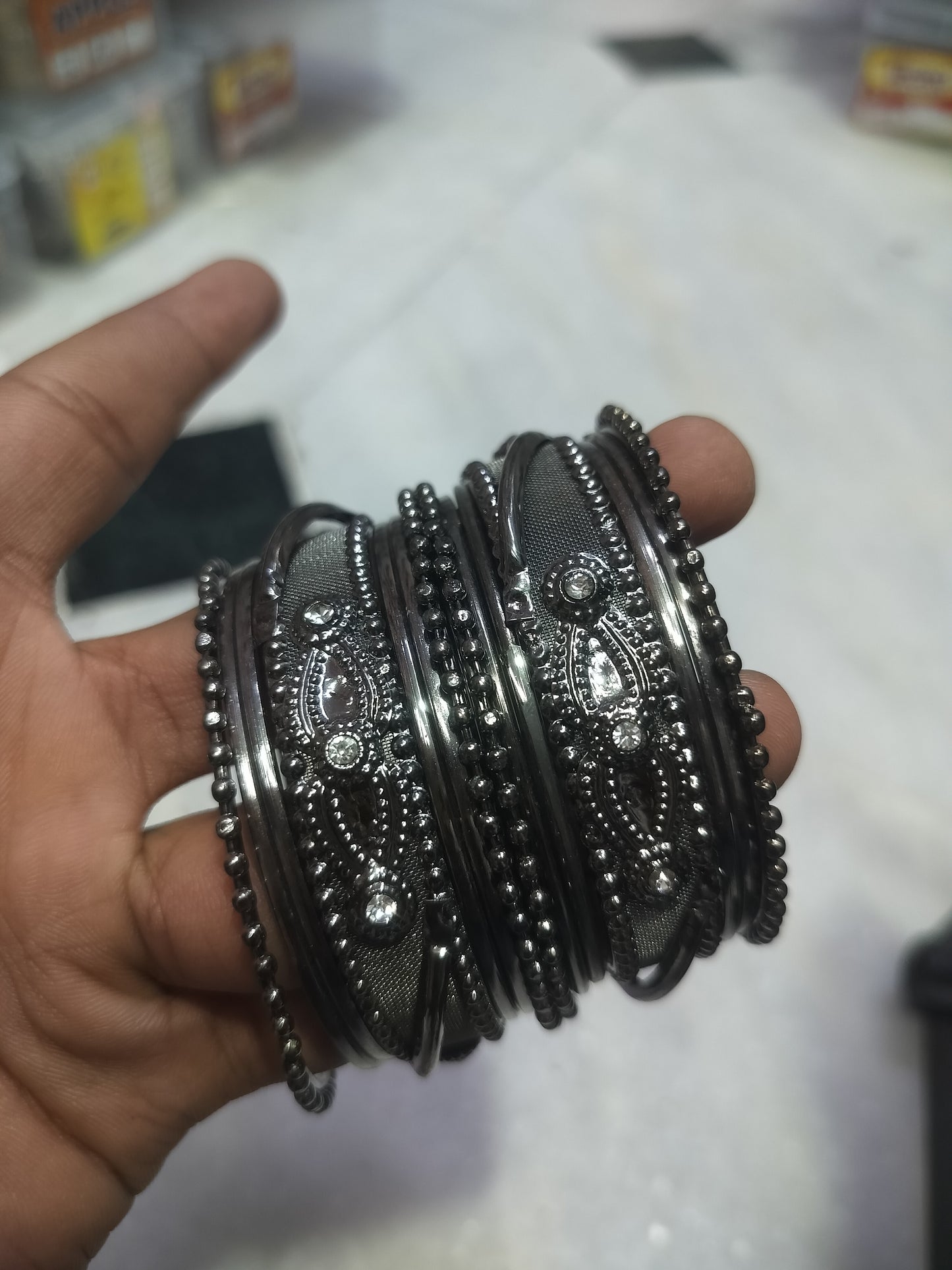 OXIDISED MATAL BANGLES