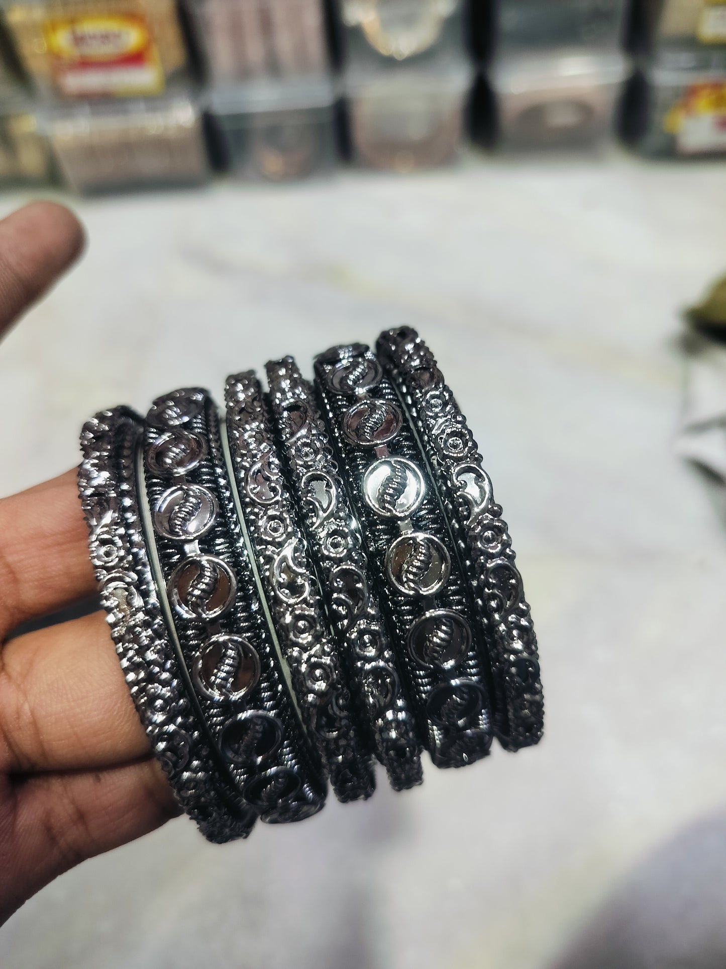 OXIDISED MATAL BANGLES