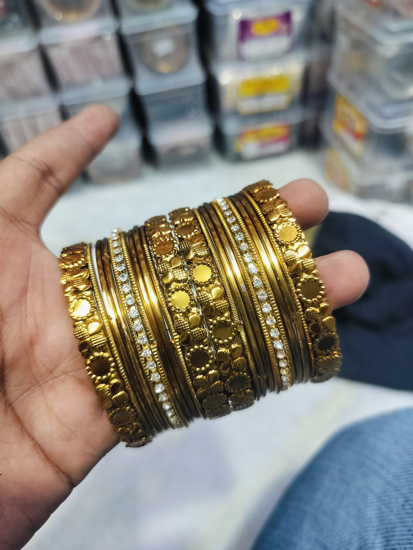 ANTIQUE LOOK OXIDISED METAL BANGLES