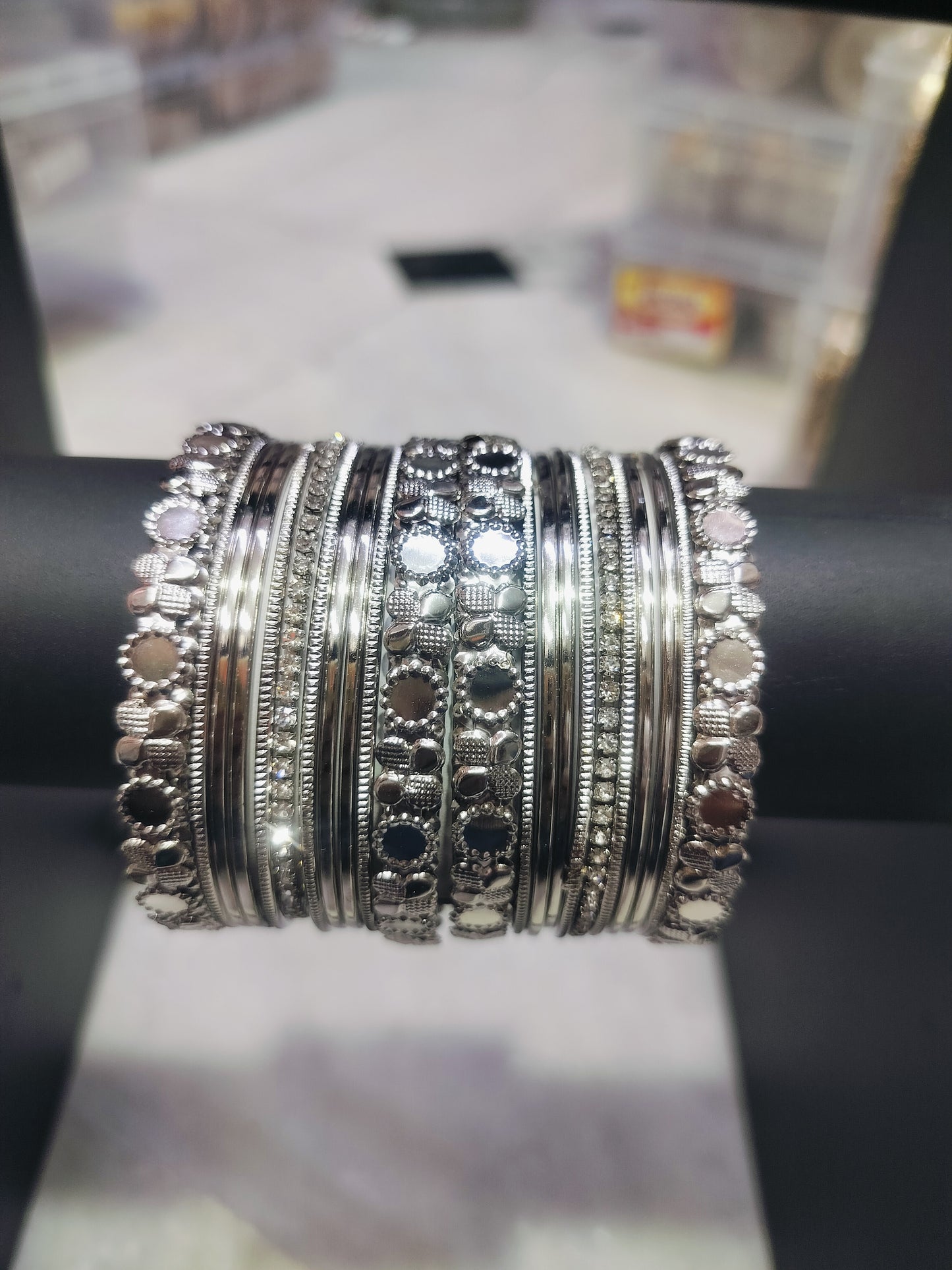 ANTIQUE LOOK OXIDISED METAL BANGLES