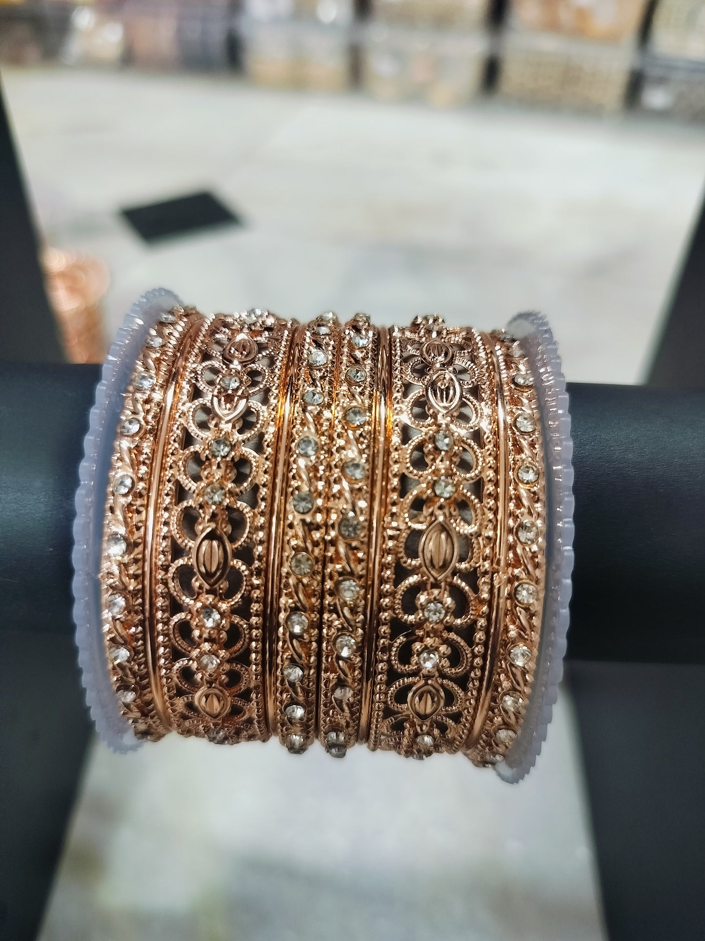 ANTIQUE LOOK OXIDISED SET BANGLES