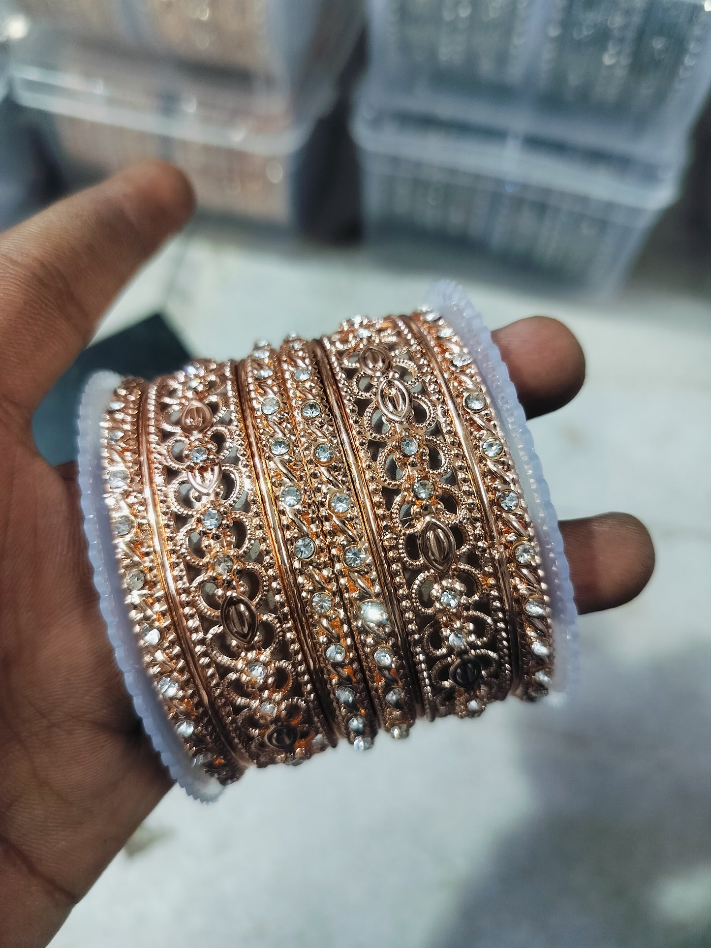 ANTIQUE LOOK OXIDISED SET BANGLES