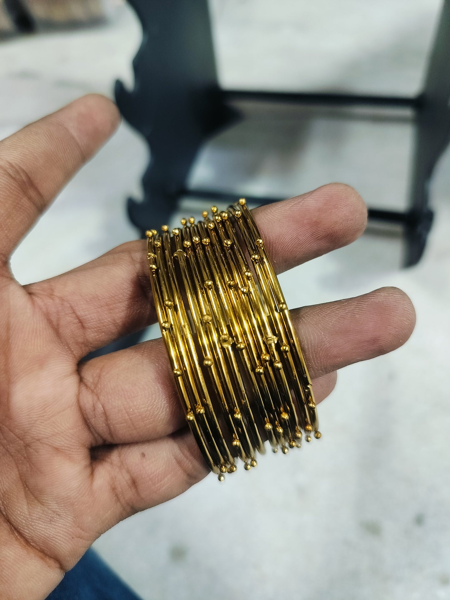 ANTIQUE BEED BANGLES BASE FOR SILK TREAD BANGLES