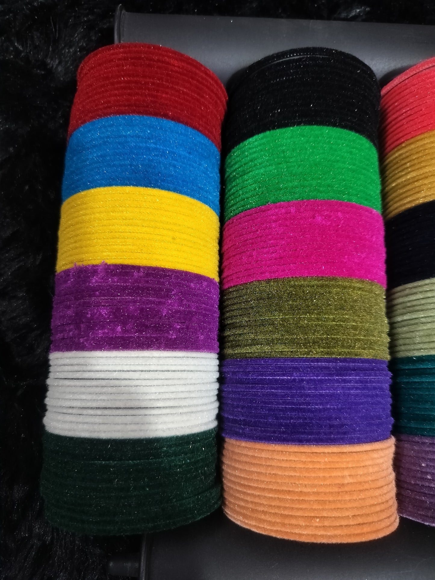 VELVET BANGLES 24 COLOURS SET