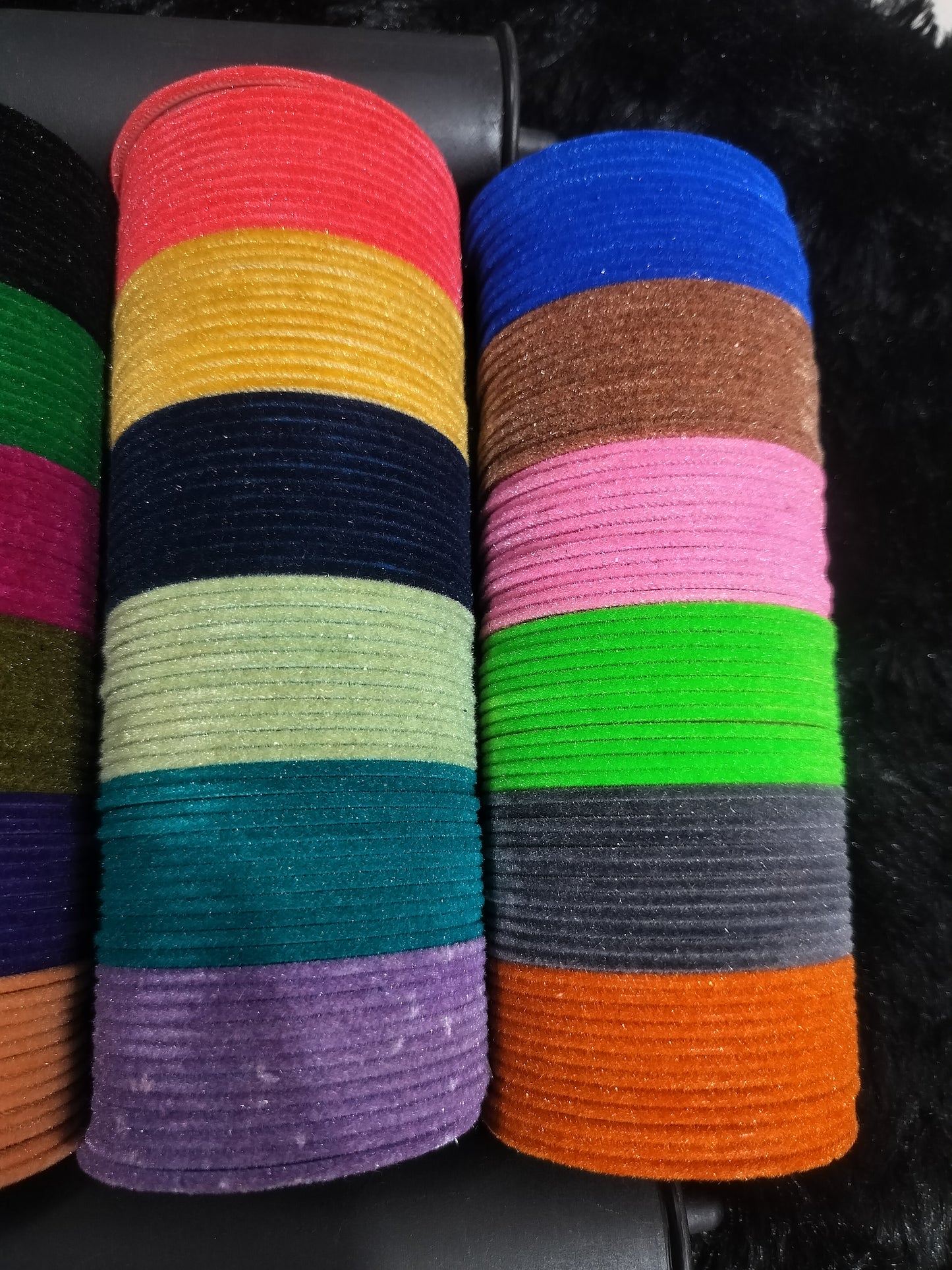 VELVET BANGLES 24 COLOURS SET