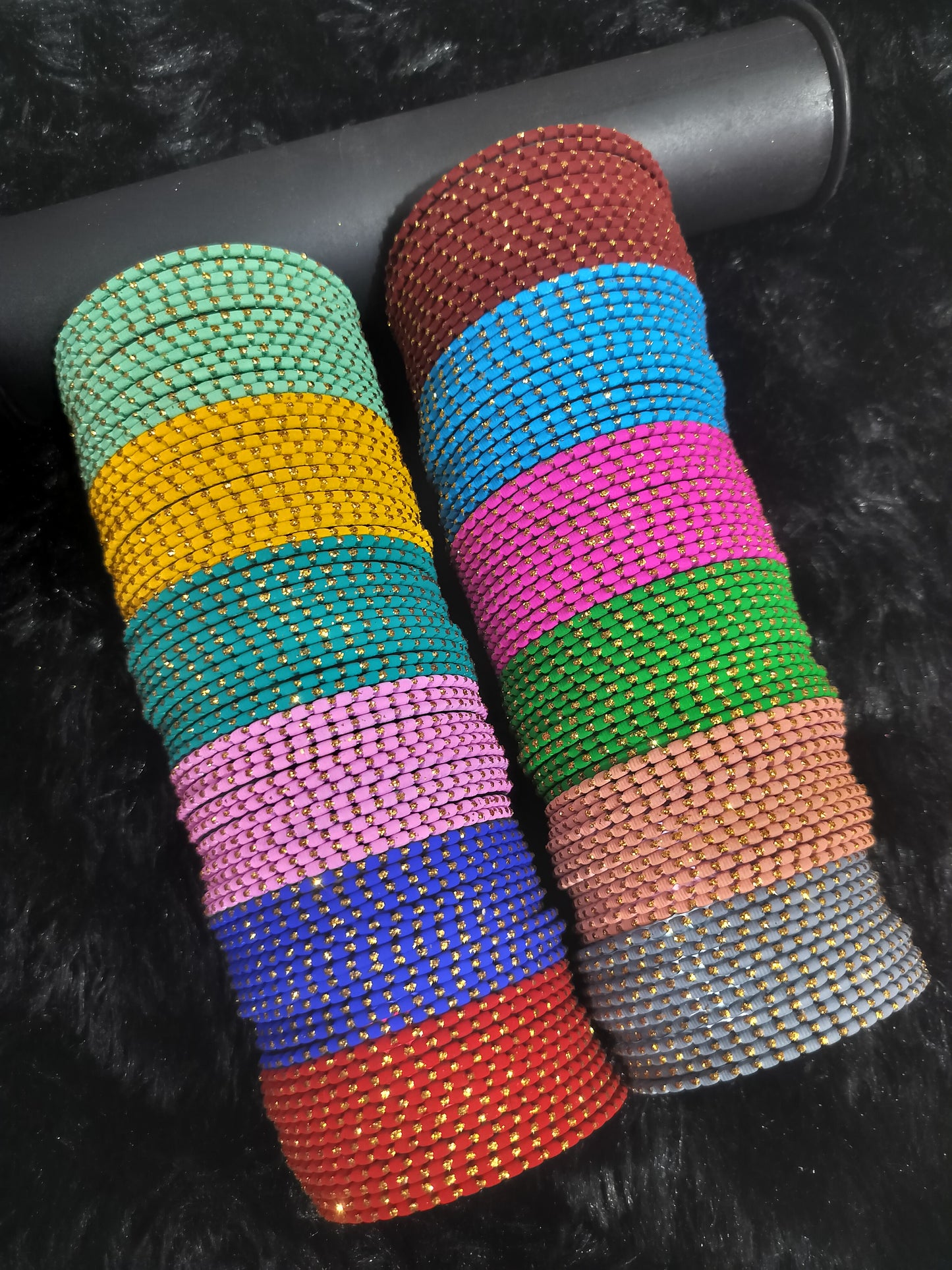 MATAL BANGLES 12 COLOURS SET