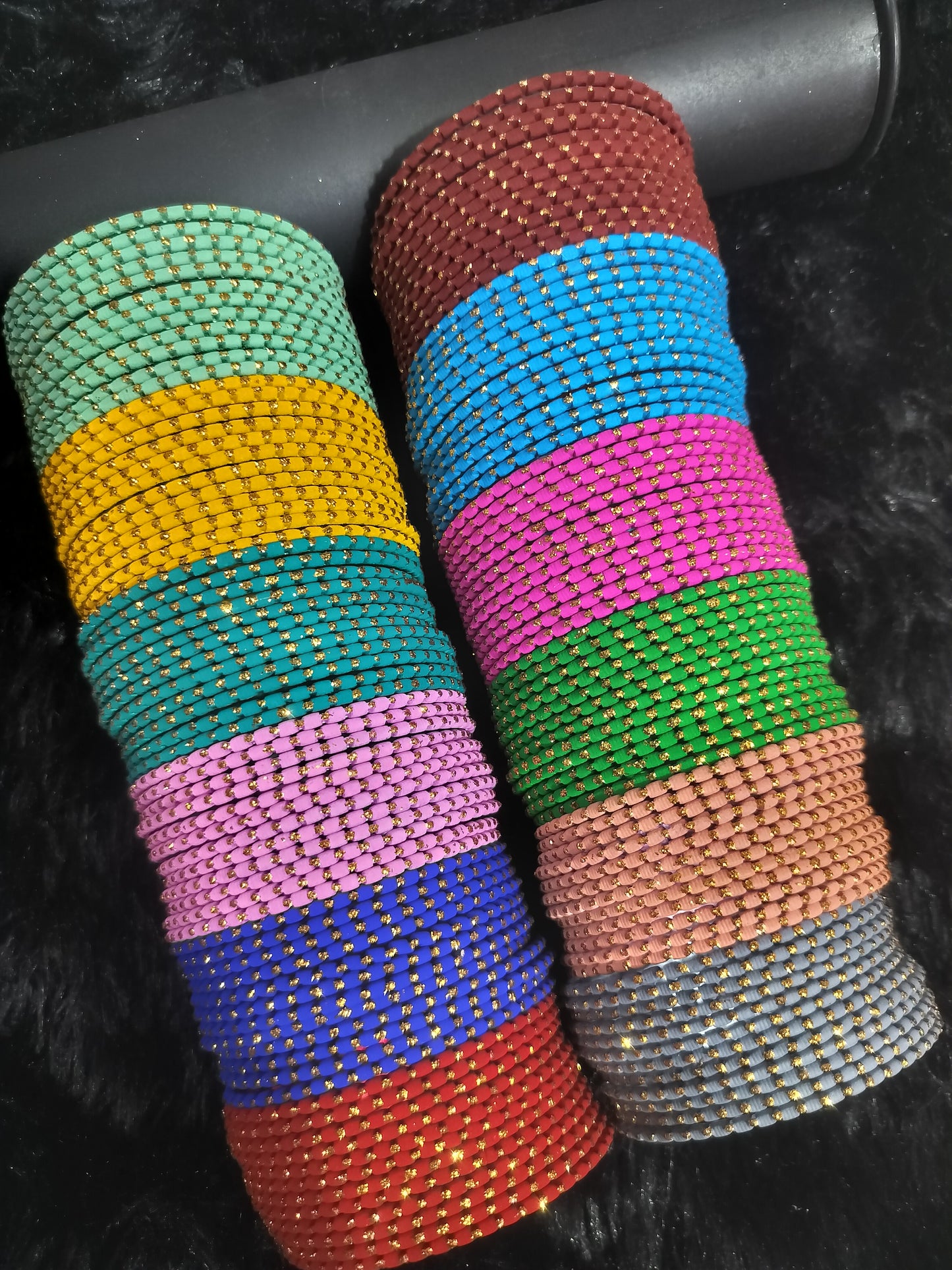 MATAL BANGLES 12 COLOURS SET