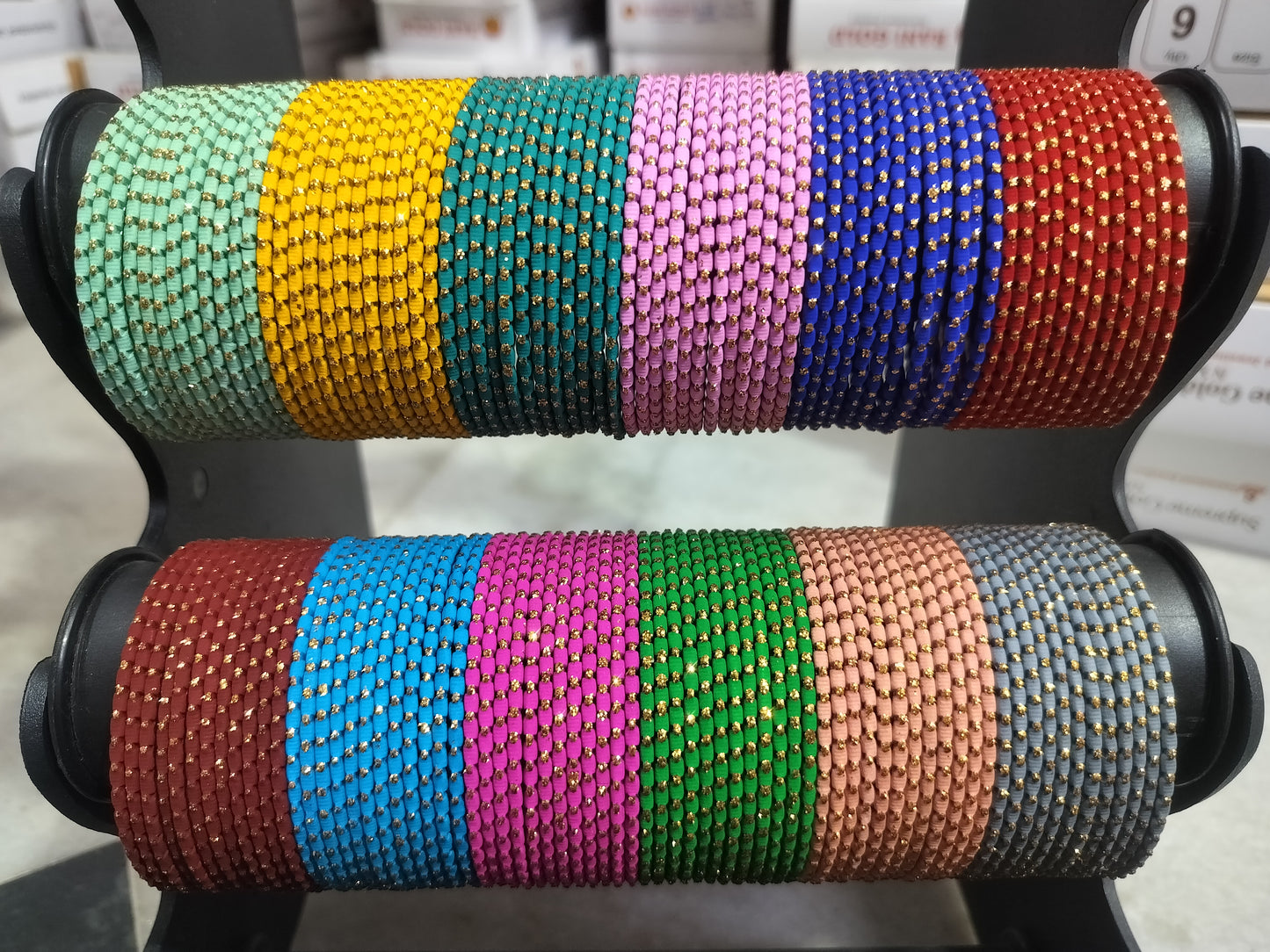 MATAL BANGLES 12 COLOURS SET