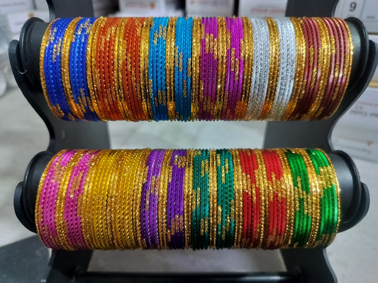 MATAL BANGLES 12 COLOURS SET