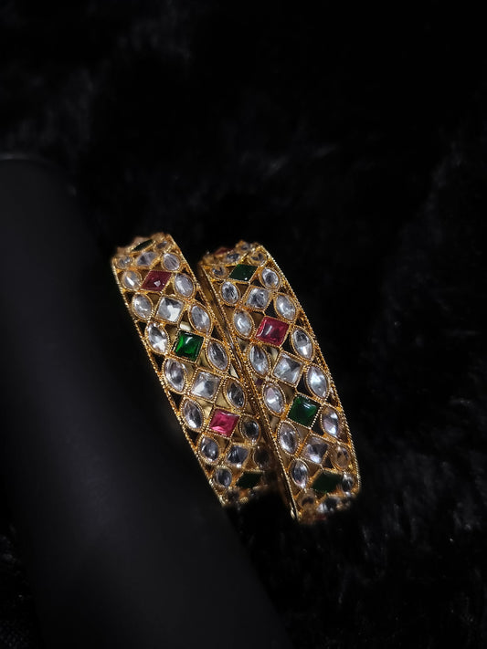 ANTIQUE LOOK STONE KADA BANGLES