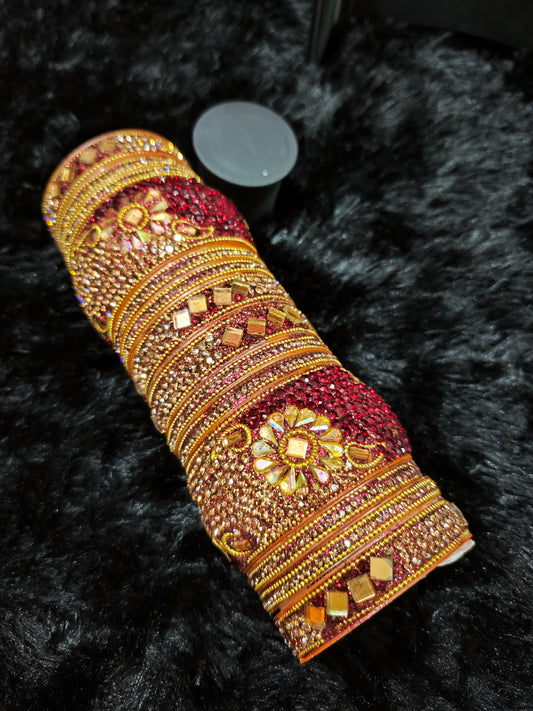 BRIDAL SET BANGLES MEHROON