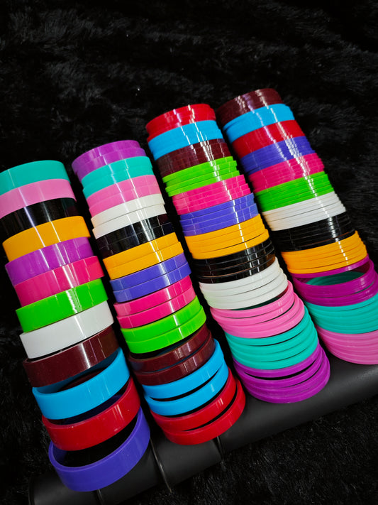 Flat plastic bangles base for silk tread bangles 1cut/2cut/4cut/6cut combo