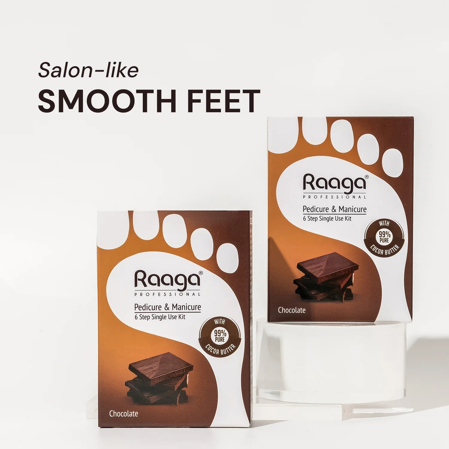 RAAGA Manicure Pedicure Kit for Soft & Relaxed Hands & Feet - Chocolate 63gm Regular