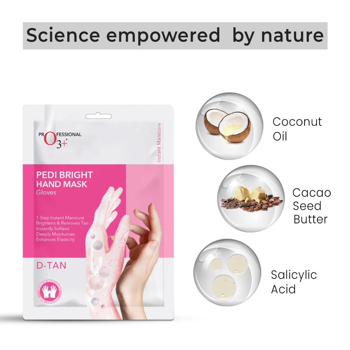 O3+ Pedi Bright Hand Gloves Cream Mask