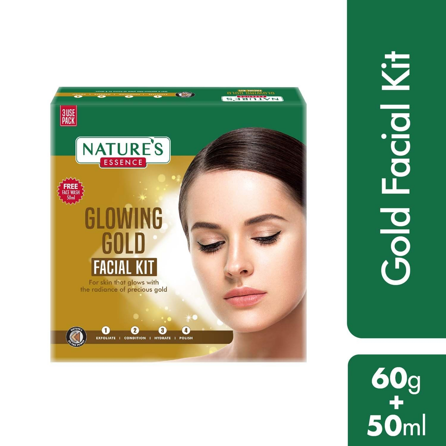 NATURES GLOWING GOLD FACIAL KIT