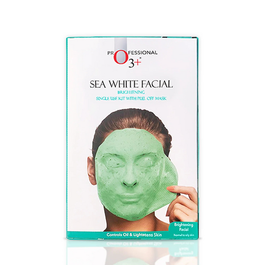 O3+ Sea White Brightening Facial Kit With Peel Off Mask Suitable For Normal To Oily Types (45g, Single Use Facial Kit)