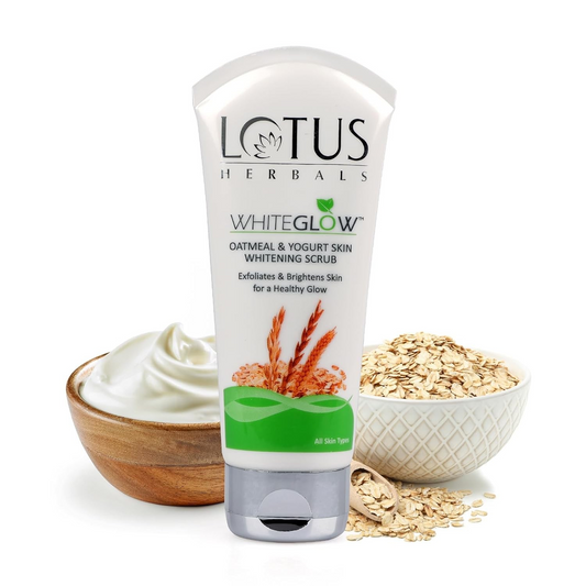 Lotus Herbals WHITEGLOW Skin Brightening Oatmeal & Yogurt Scrub