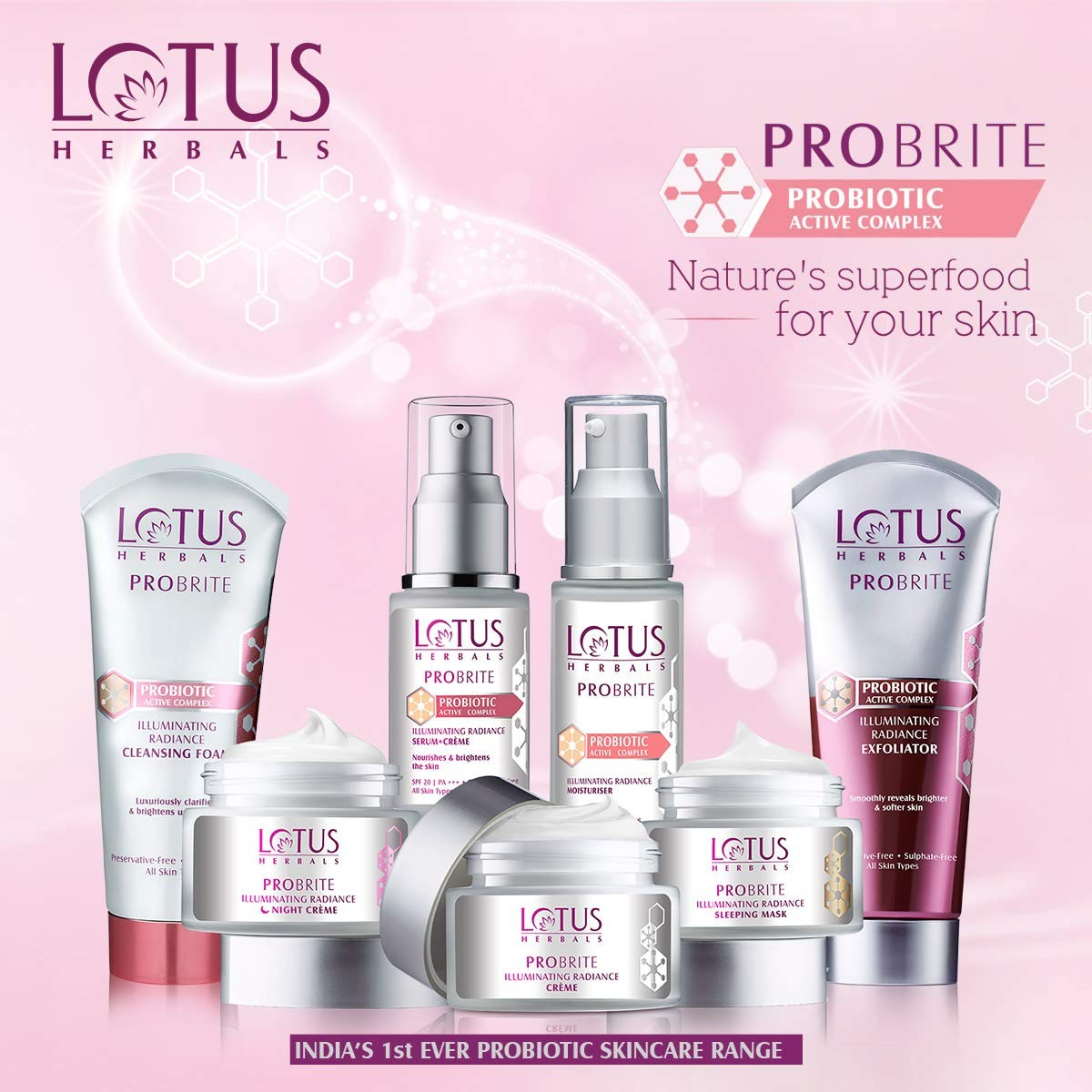 lotus Probrite Illuminating Radiance Sulphate Free Cleansing Foam