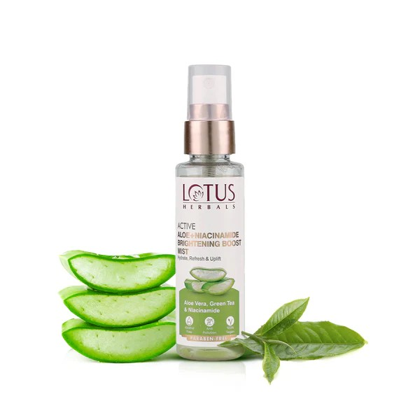 Lotus Herbals Active Aloe + Niacinamide Brightening Boost Mist 50ml