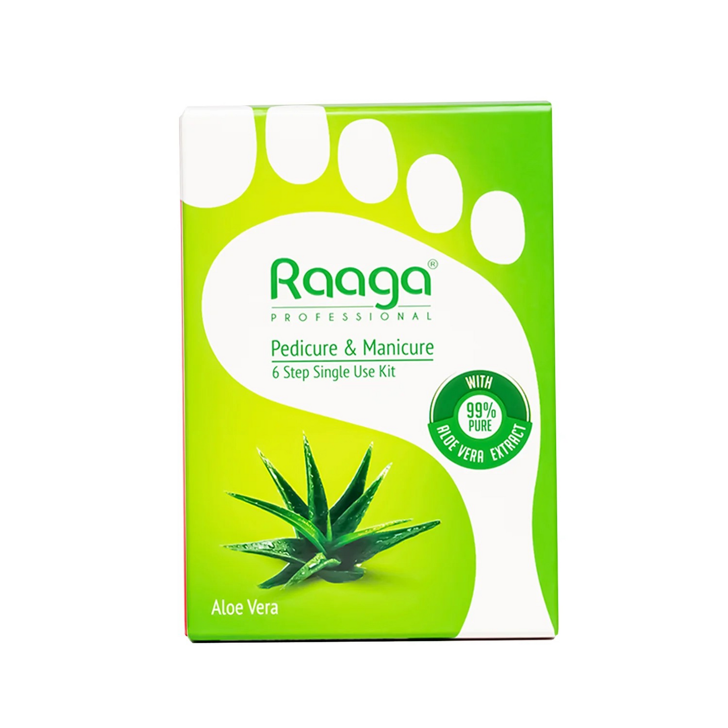 RAAGA Manicure Pedicure Kit for Soft & Relaxed Hands & Feet - Aloe Vera, 63gm