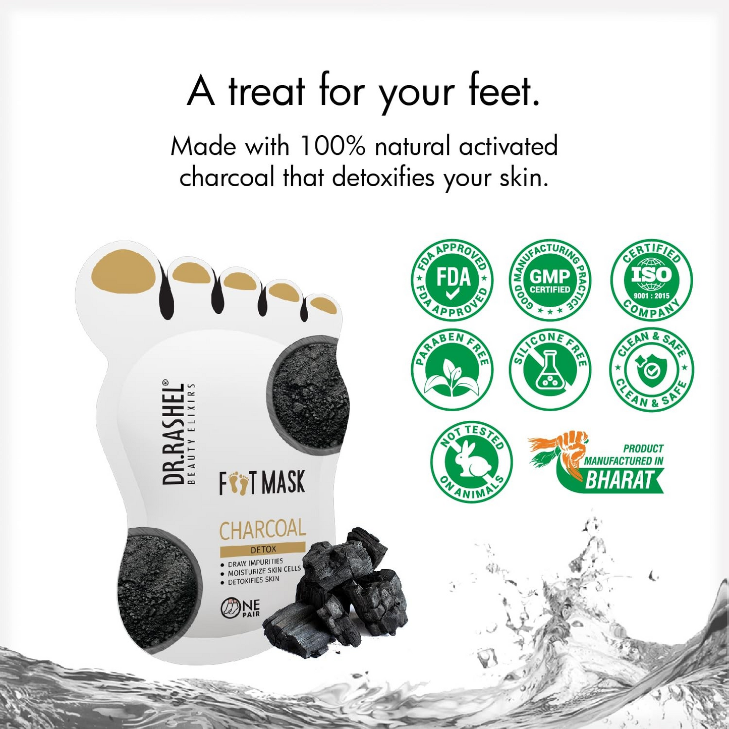 DR RASHEL FOOT MASK CHARCOAL