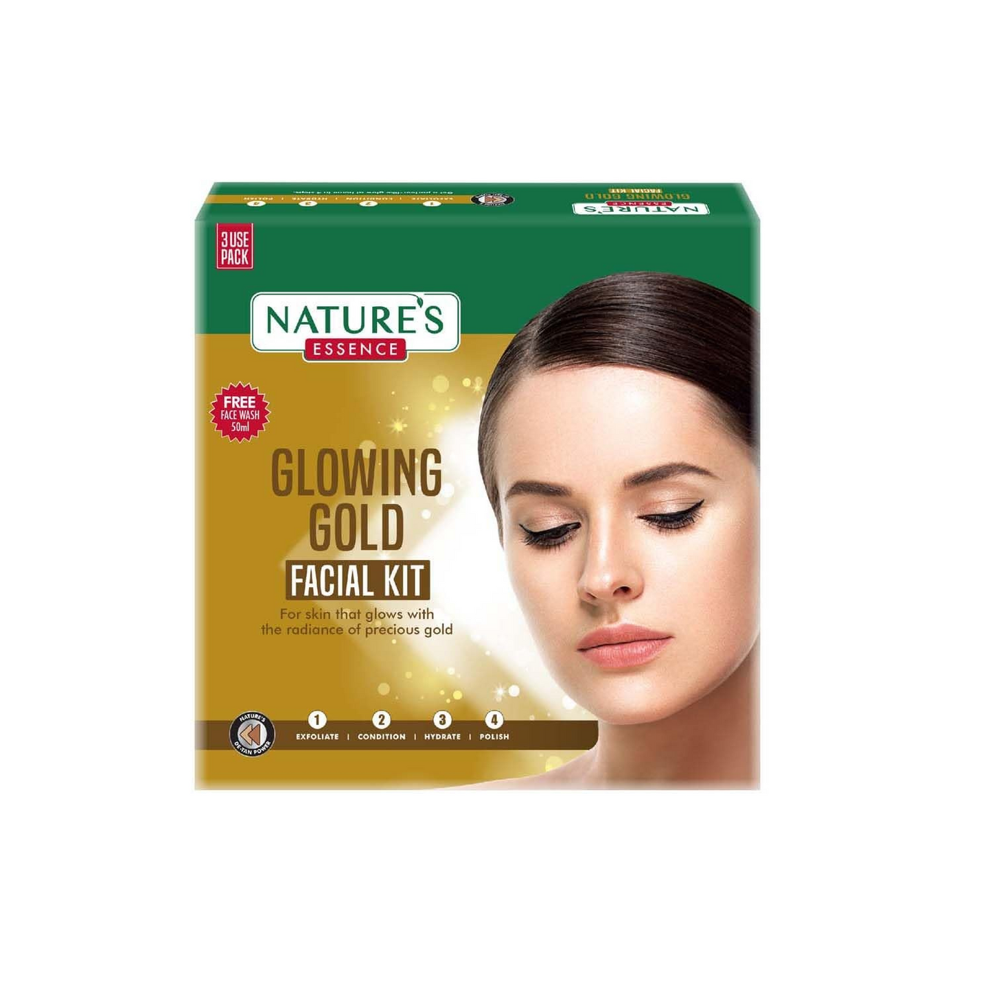 NATURES GLOWING GOLD FACIAL KIT