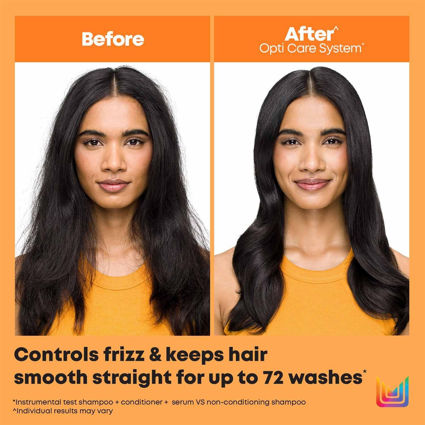 Matrix Opti.Care Professional Shampoo and Conditioner Combo for Salon Smooth Straight Hair | Control Frizzy Hair for up to 4 Days | With Shea Butter | No Added Parabens (200 ml + 98 g)