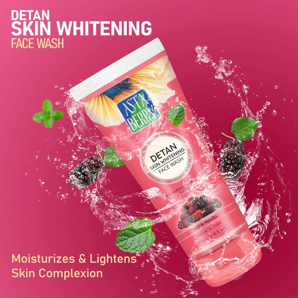 Astaberry De-tan Skin Whitening Face Wash for skin Brightening & tone - It deep cleanses the skin | removes dead cells | Helps Reduce Tanning