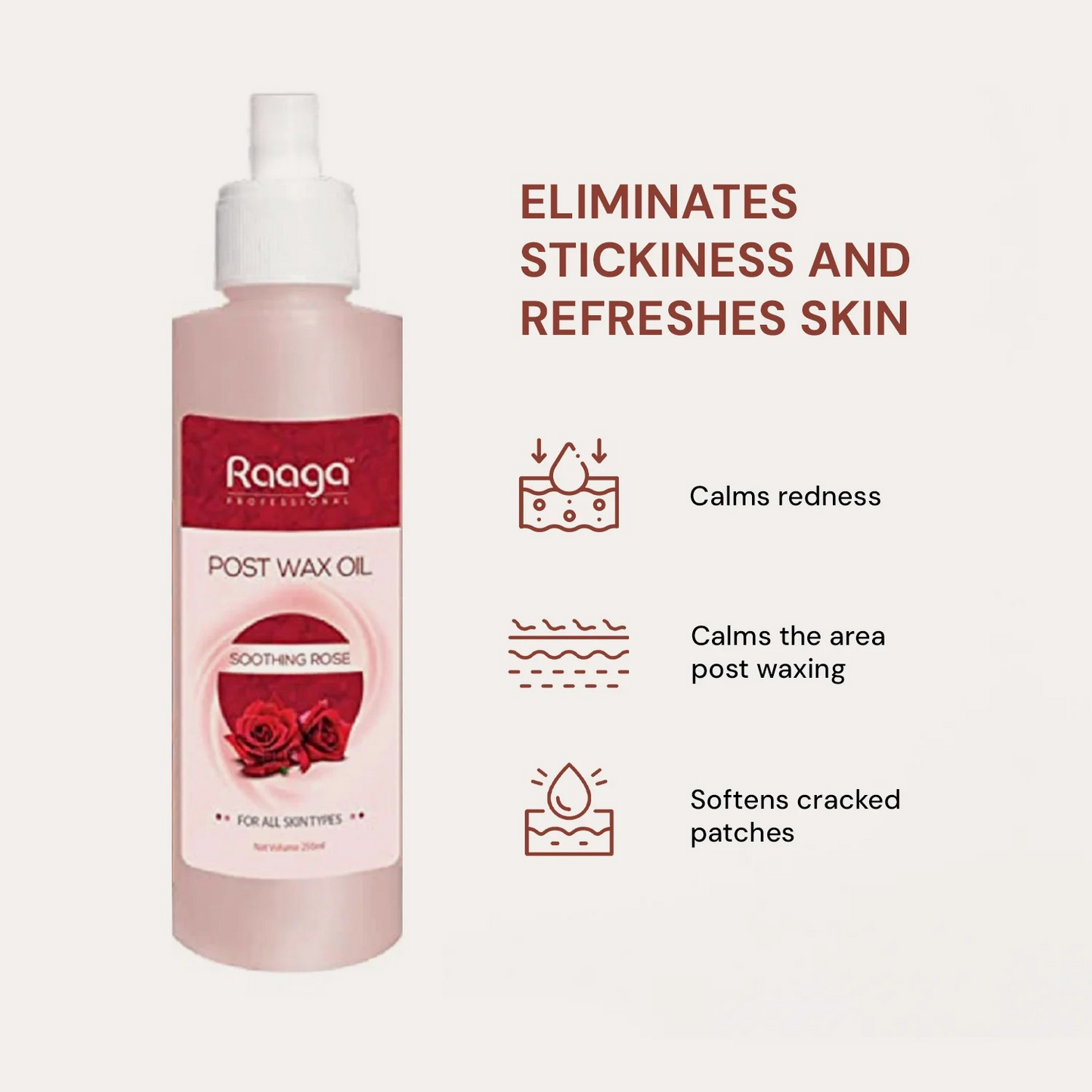 RAAGA Post Wax Oil with Rose | 250 ml