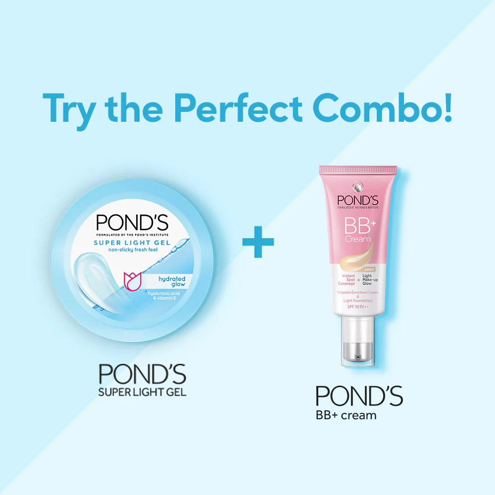 POND'S Super Light Gel, Oil-free Moisturizer for Hydrated, Glowing Skin, with Hyaluronic Acid & Vitamin E, 24Hr Hydration, Non-Sticky, Spreads Easily & Instantly Absorbs