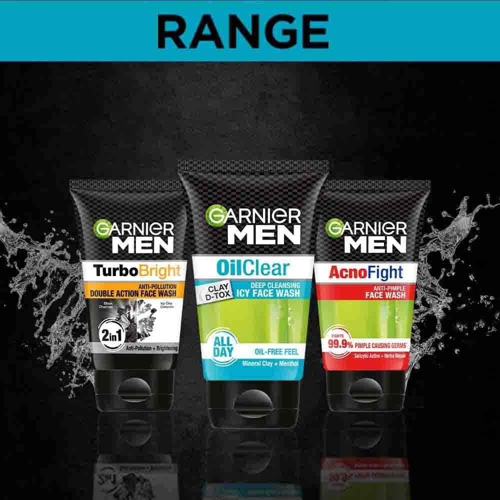 Garnier Men Oil Clear Clay D - Tox Facewash