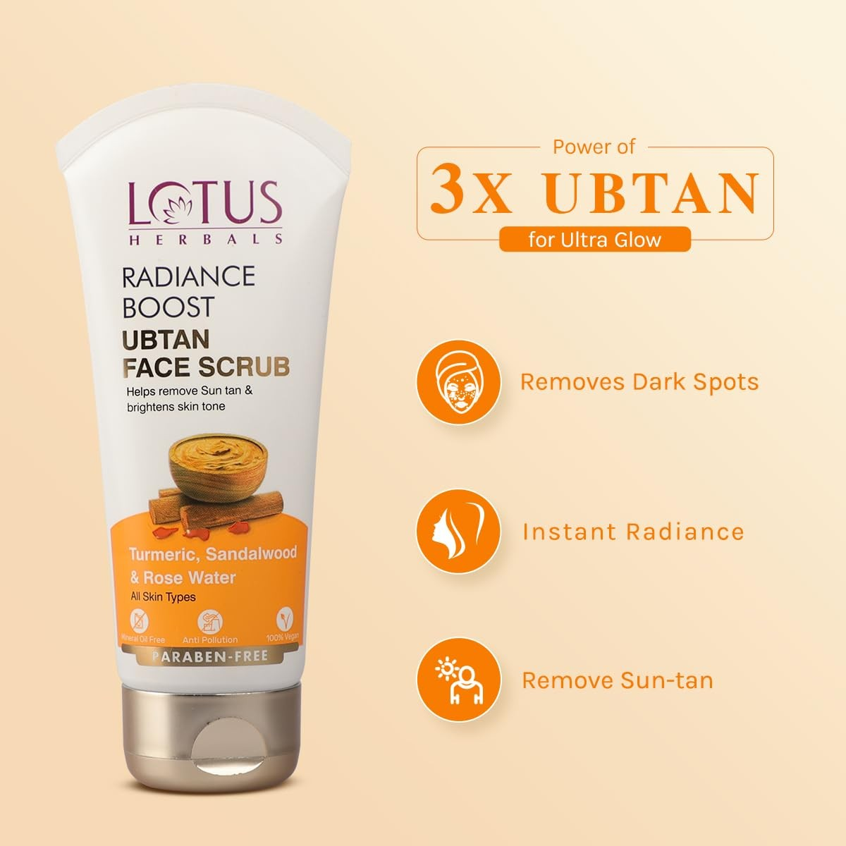 Lotus Herbals Radiance Boost Ubtan Facewash